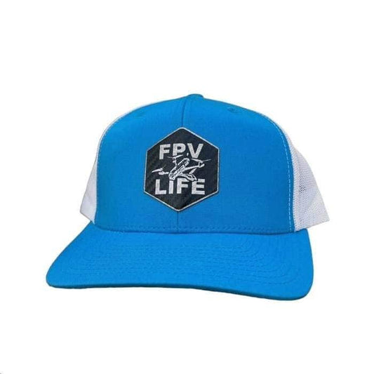 Brain3D Swag FPV LIFE Retro Trucker Hat - Turquoise/White