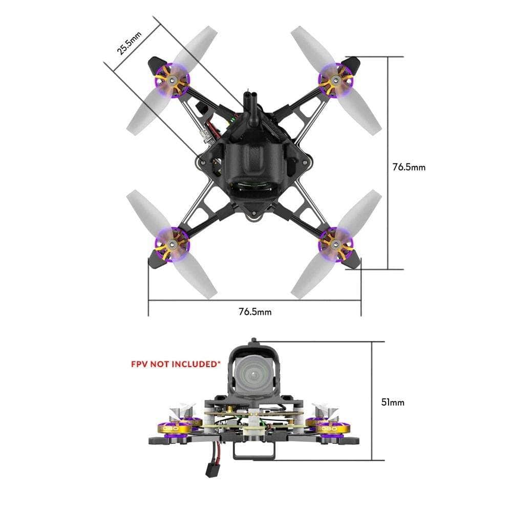 FLYWOO FPV Drones BNF & RTF Flywoo Firefly16 Nano Baby V3 1S Drone - No FPV System - ELRS 2.4GHz