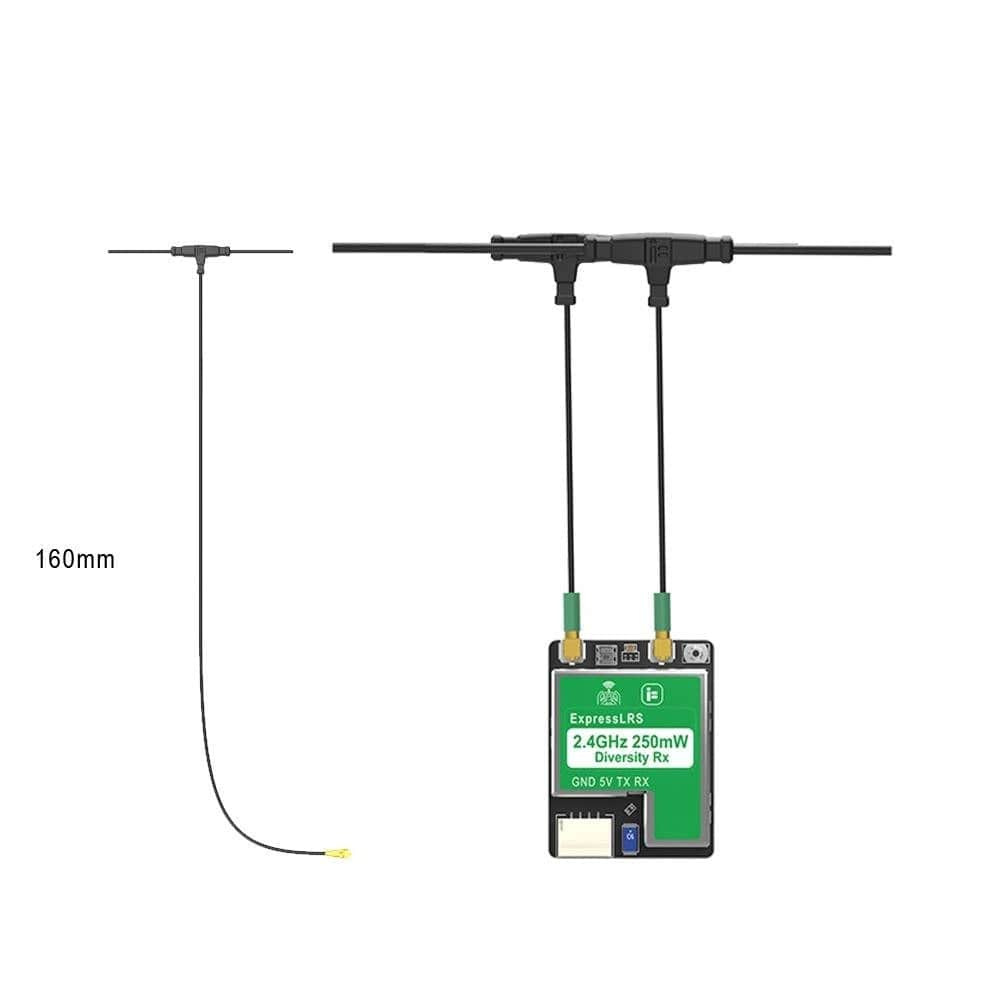 IFLIGHT RC RX iFlight ELRS True Diversity 2.4GHz Receiver + 2x160mm Antenna
