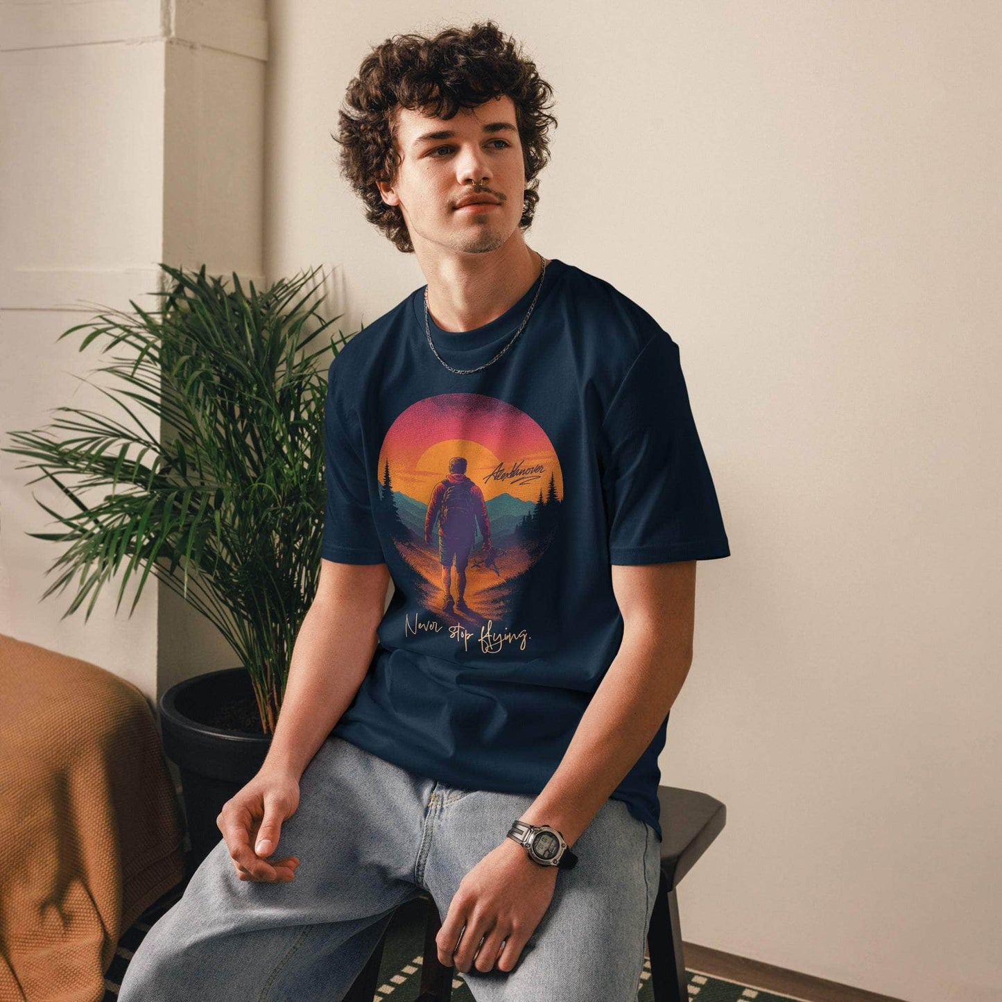 WREKD Co. Clothing, T-Shirt Never Stop Flying. - Alex Vanover Signature Tee