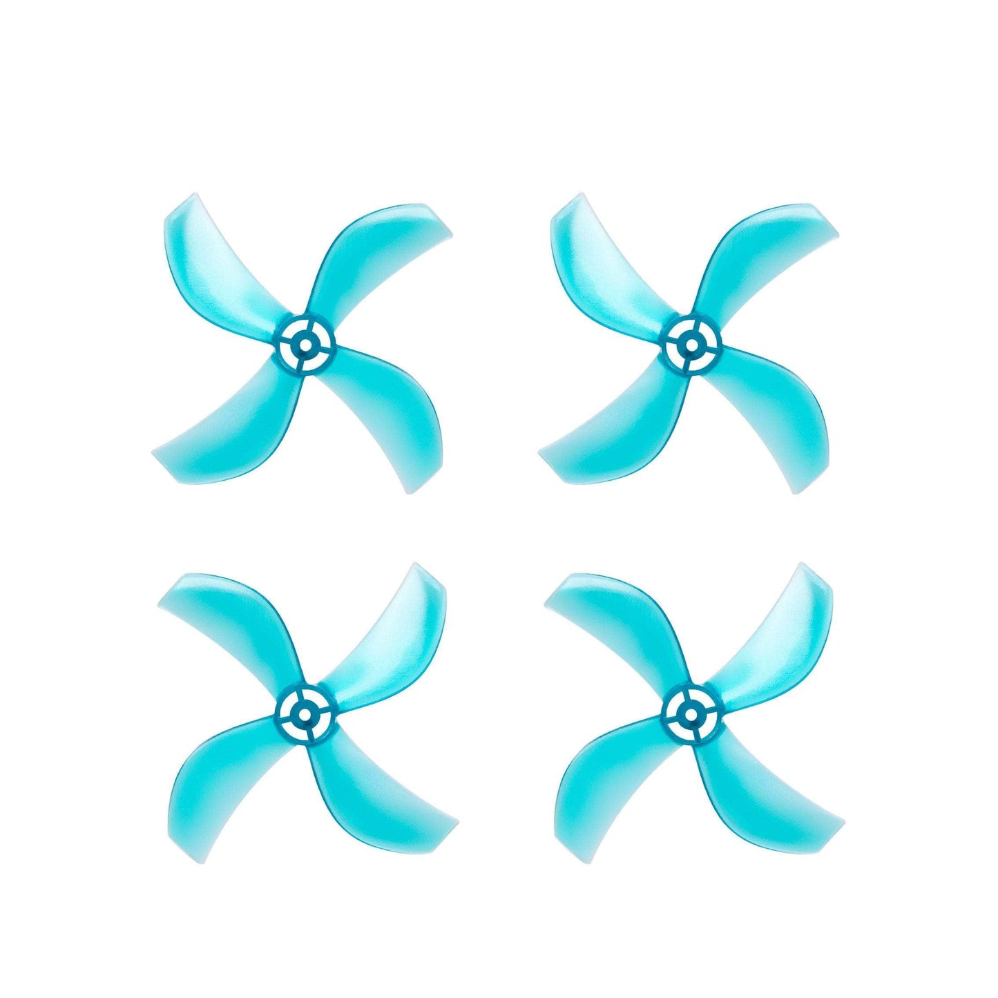 NewBeeDrone Drone Propellers Teal NewBeeDrone Azi (Quad Blade) Micro Propellers 31mm -0.8mm Shaft(Set of 4)