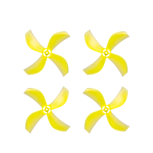 NewBeeDrone Drone Propellers Yellow NewBeeDrone Azi (Quad Blade) Micro Propellers 31mm -1.0mm Shaft (Set of 4)