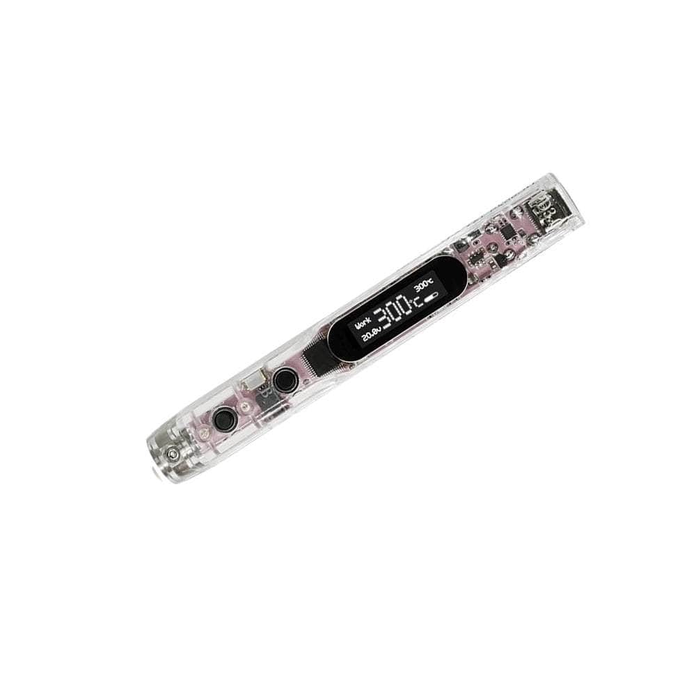 SEQURE Tool Sequre SI012 Pro Max Soldering Iron Pink PCB w/Transparent Case & LEDs - Choose Your Tip