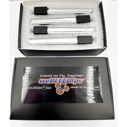 weBLEEDfpv BATTERIES & ACCESSORIES weBLEEDfpv 450mAh 1S BT2.0 LiPo Batteries