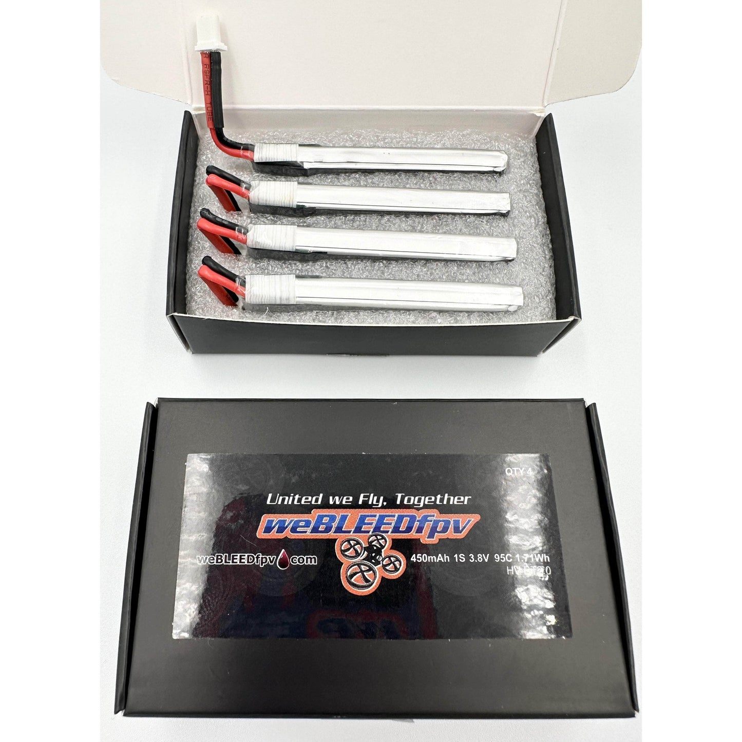 weBLEEDfpv BATTERIES & ACCESSORIES weBLEEDfpv 450mAh 1S BT2.0 LiPo Batteries