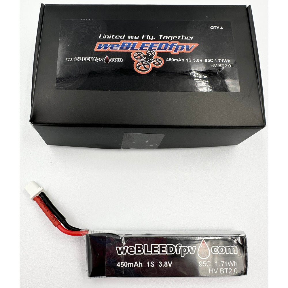 weBLEEDfpv BATTERIES & ACCESSORIES PIGTAIL - BT2.0 weBLEEDfpv 450mAh 1S BT2.0 LiPo Batteries