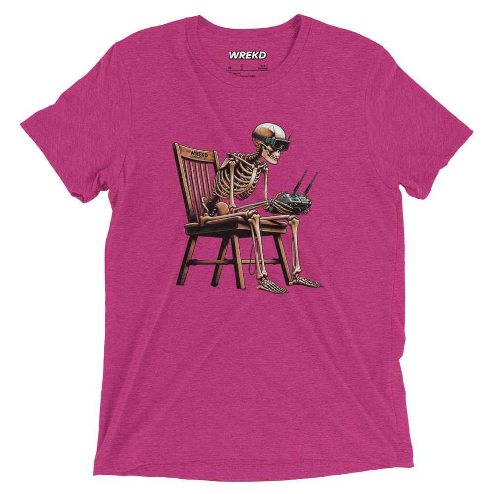 WREKD Co. WREKD Swag Berry Triblend / XS Skeleton FPV Tri-Blend Vintage Fitted Tee by WREKD Co. - Choose Color / Size