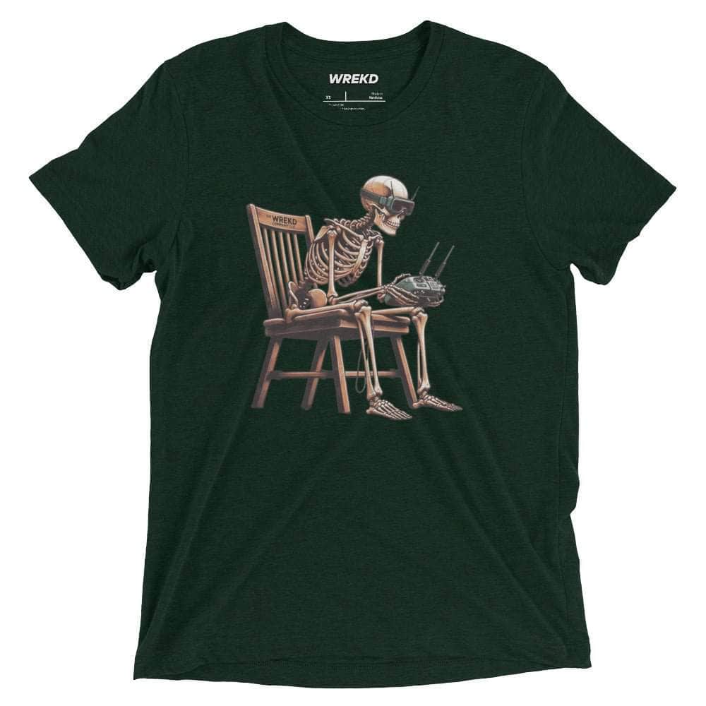WREKD Co. WREKD Swag Emerald Triblend / XS Skeleton FPV Tri-Blend Vintage Fitted Tee by WREKD Co. - Choose Color / Size
