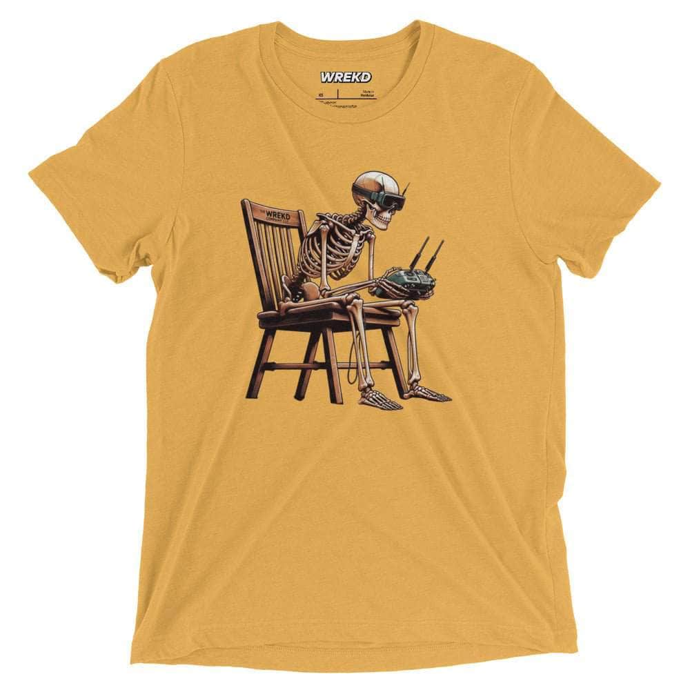 WREKD Co. WREKD Swag Mustard Triblend / XS Skeleton FPV Tri-Blend Vintage Fitted Tee by WREKD Co. - Choose Color / Size