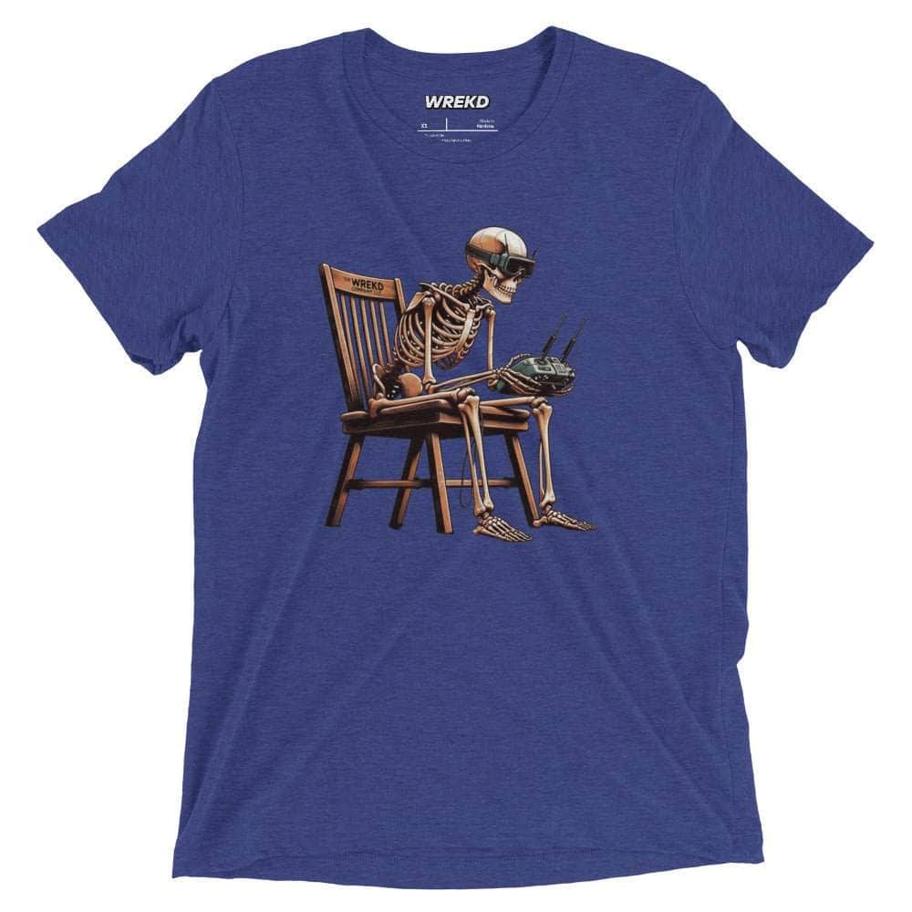 WREKD Co. WREKD Swag Navy Triblend / XS Skeleton FPV Tri-Blend Vintage Fitted Tee by WREKD Co. - Choose Color / Size