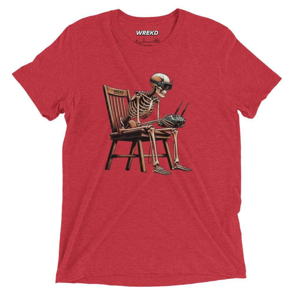 WREKD Co. WREKD Swag Red Triblend / XS Skeleton FPV Tri-Blend Vintage Fitted Tee by WREKD Co. - Choose Color / Size
