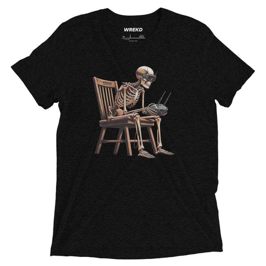 WREKD Co. WREKD Swag Solid Black Triblend / XS Skeleton FPV Tri-Blend Vintage Fitted Tee by WREKD Co. - Choose Color / Size