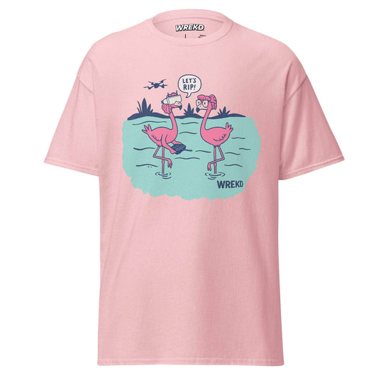WREKD Co. T-Shirt S WREKD® Let's Rip! Pink Flamingo Tee - Classic