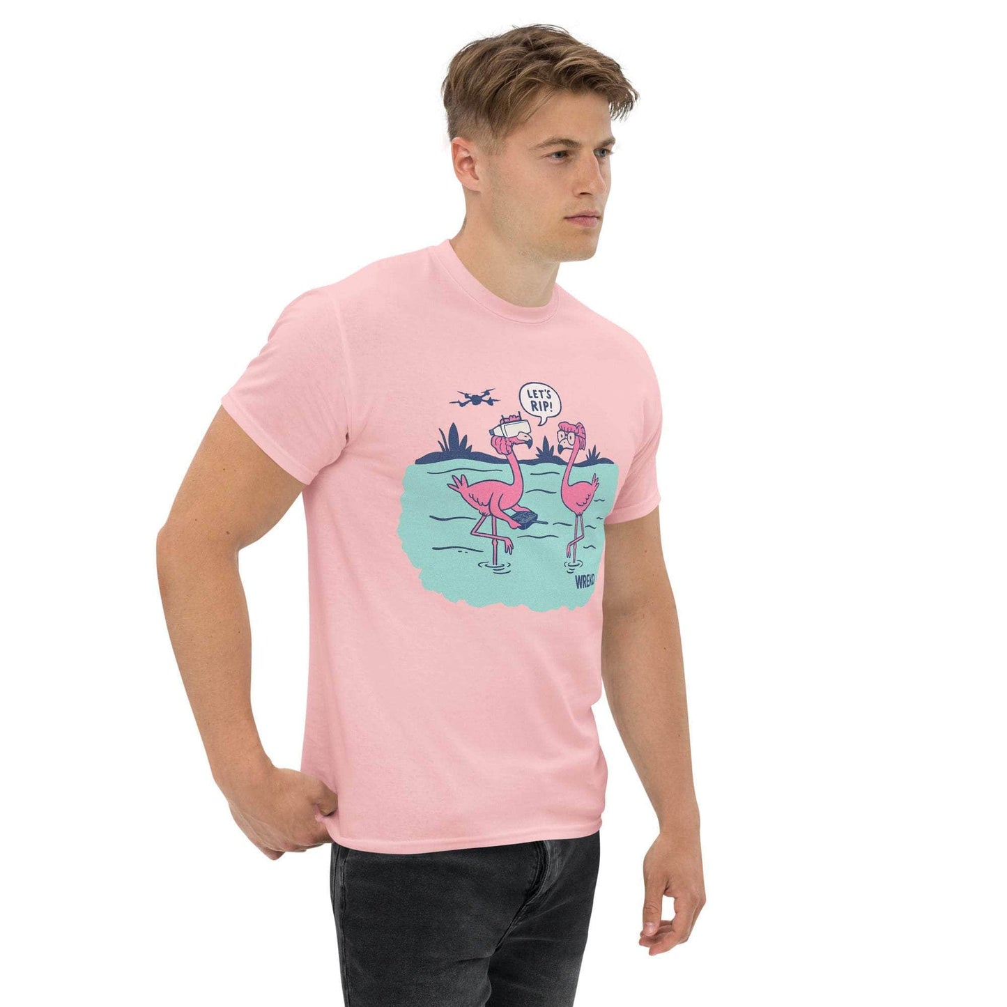 WREKD Co. T-Shirt WREKD® Let's Rip! Pink Flamingo Tee - Classic