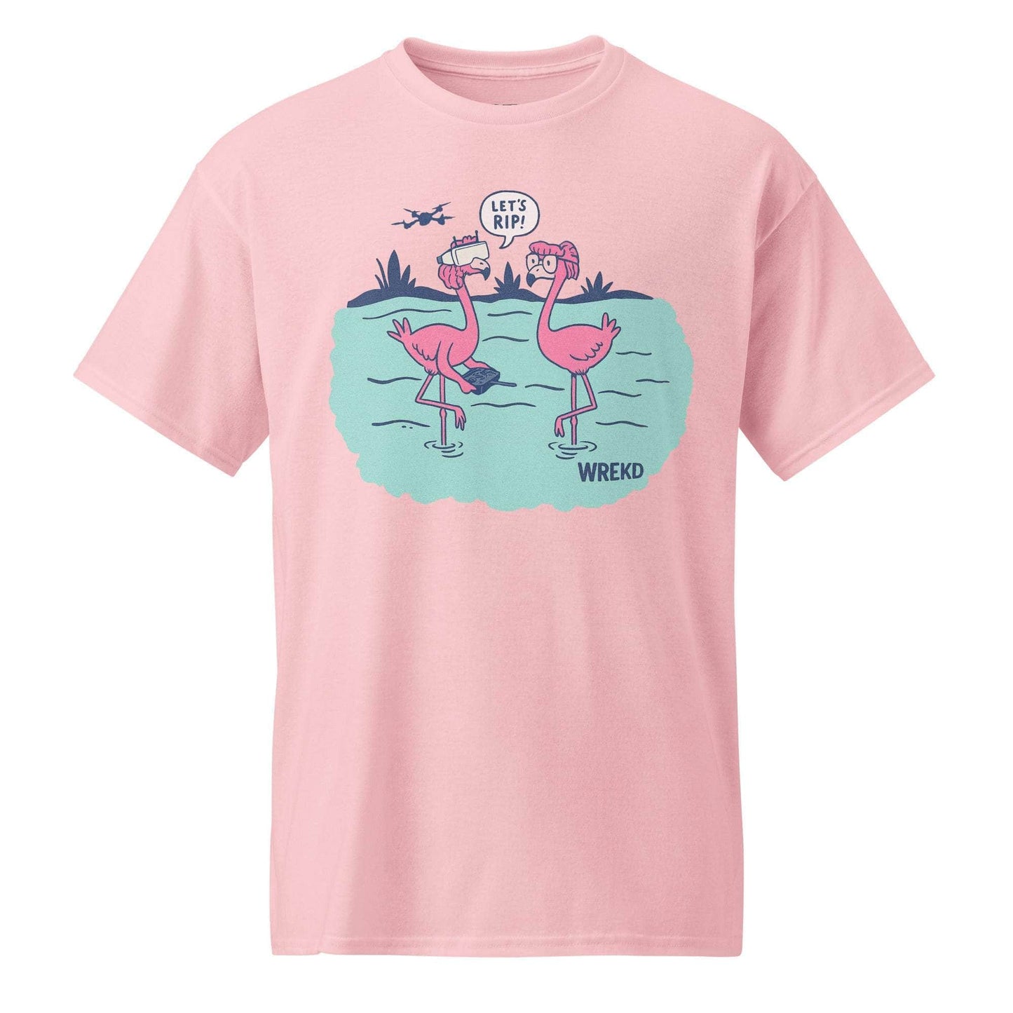WREKD Co. Clothing, T-Shirt S WREKD® Let's Rip! Pink Flamingo Tee - SoftStyle