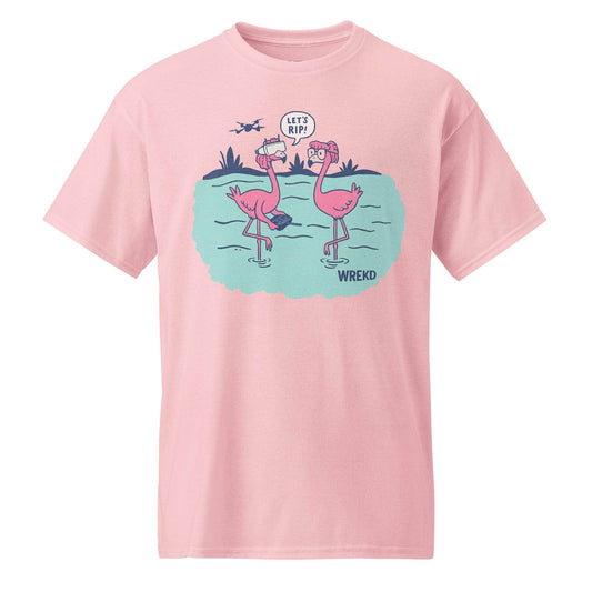 WREKD Co. Clothing, T-Shirt S WREKD® Let's Rip! Pink Flamingo Tee - SoftStyle
