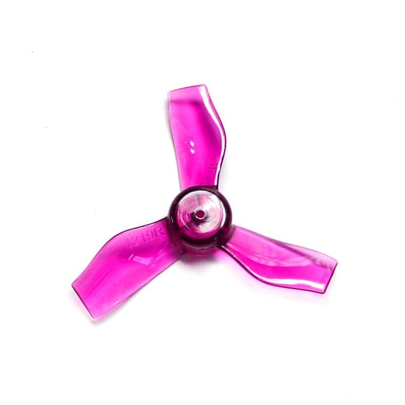 GEMFAN Prop Clear Red Gemfan 1219-3 Durable Tri-Blade 31mm Micro/Whoop Prop 8 Pack (0.8mm Shaft) - Choose Your Color