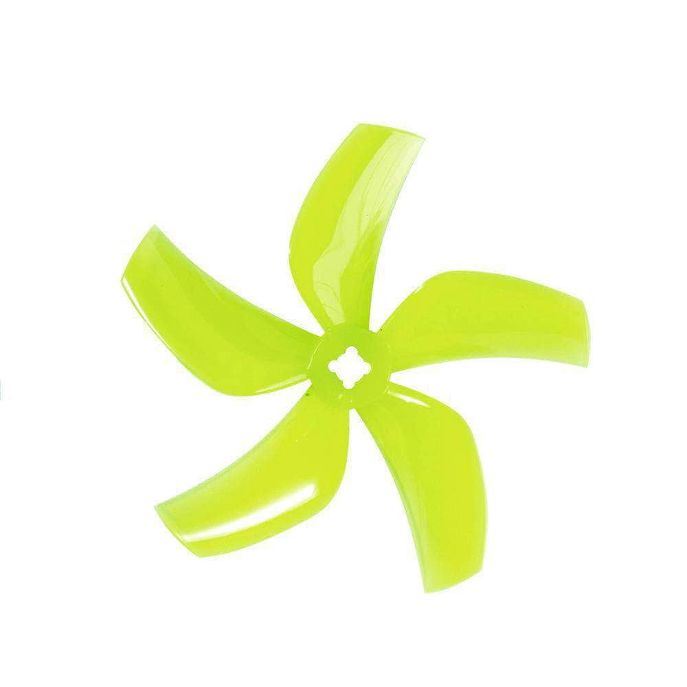 GEMFAN Prop Yellow Gemfan D76 Ducted Durable 5-Blade 3" Prop 4 Pack (5mm & 1.5mm Mounting) - Choose Your Color