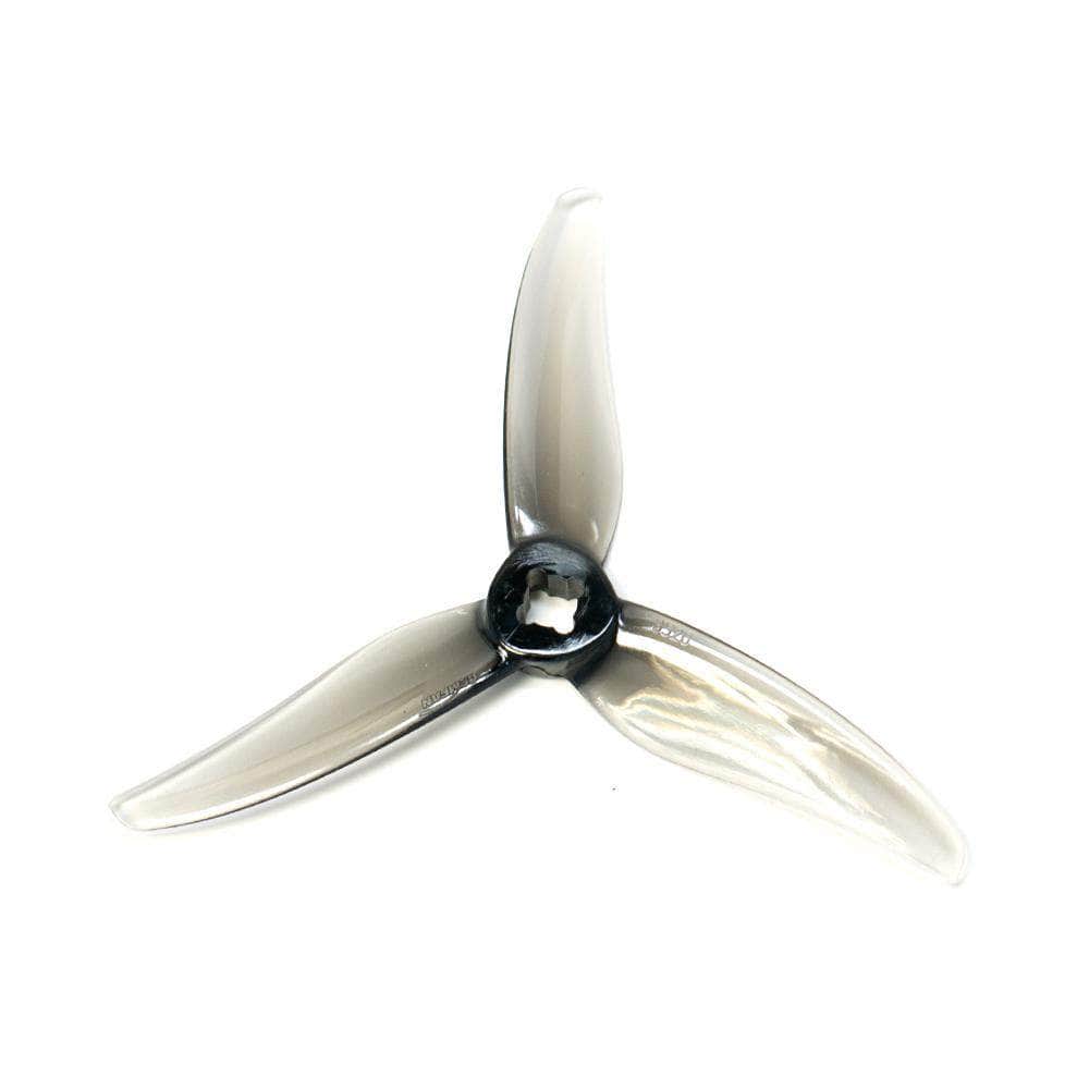 GEMFAN Prop Clear Gray Gemfan Hurricane 3520 Durable Tri-Blade 3.5" Prop 4 Pack - Choose Your Color