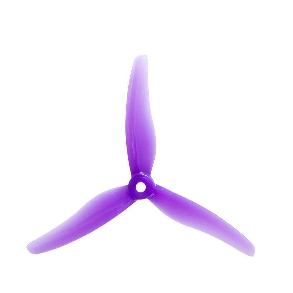 GEMFAN Prop Purple Gemfan Hurricane 51433 Durable Tri-Blade 5" Prop 4 Pack - Choose Your Color