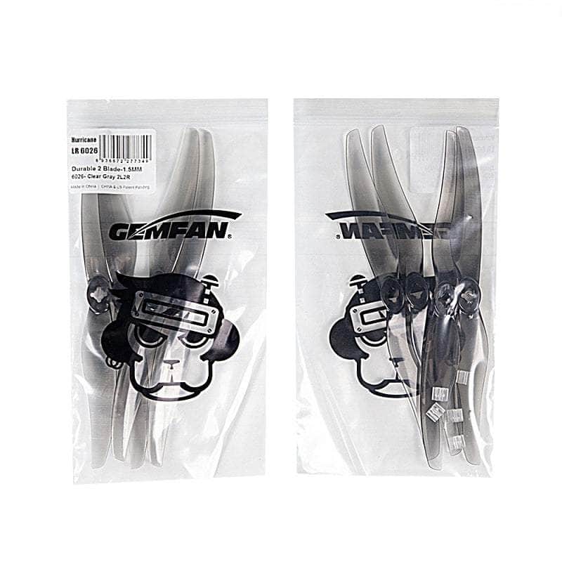 GEMFAN Prop Gemfan Hurricane LR 6026-2 Bi-Blade 6" Prop 4 Pack (5mm) - Choose Your Color
