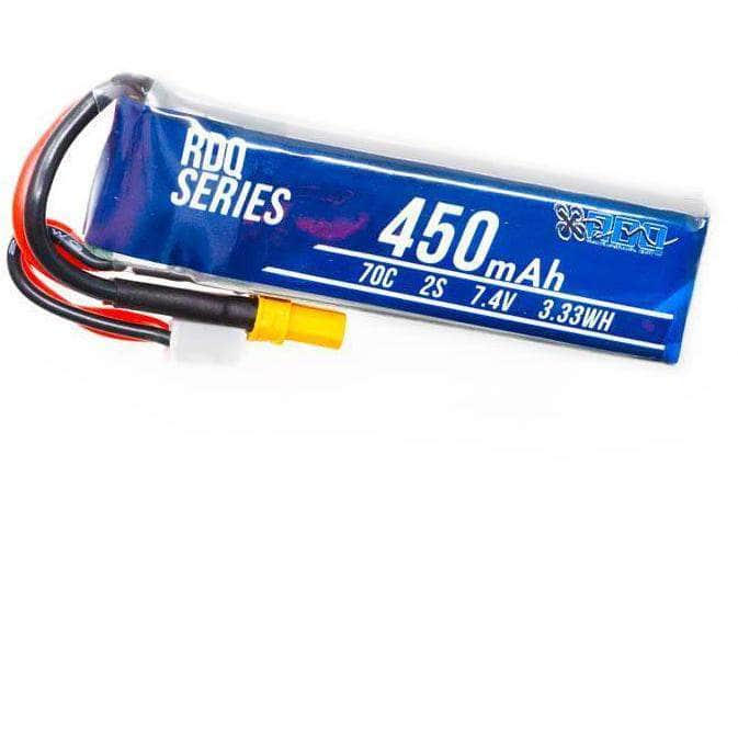 GNB Battery RDQ Series 7.4V 2S 450mAh 70C LiPo Micro Battery (Long Type) - XT30