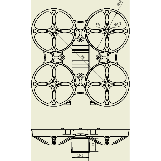 HAPPYMODEL Frame HappyModel Mobula7 V3 75mm 2S Upgrade Whoop Frame - Choose Your Color