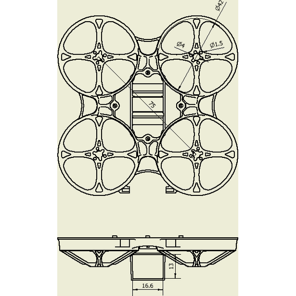 HAPPYMODEL Frame HappyModel Mobula7 V3 75mm 2S Upgrade Whoop Frame - Choose Your Color
