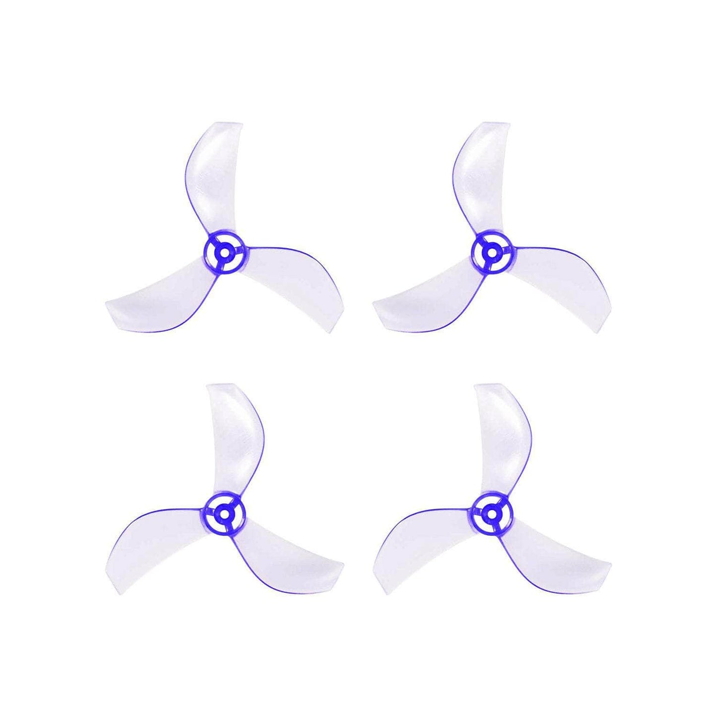 NEWBEEDRONE Prop Clear Purple NewBeeDrone Azi Tri-Blade 31mm Micro/Whoop Prop 8 Pack (1mm Shaft) - Choose Your Color