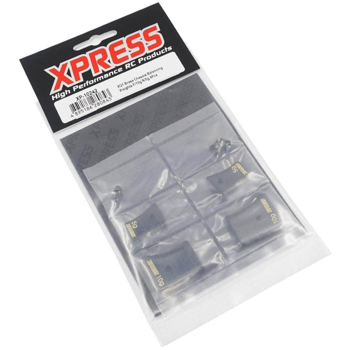 XP-10242, Brass Chassis Balancing Weights 10g 5g 4pcs For Execute Touring