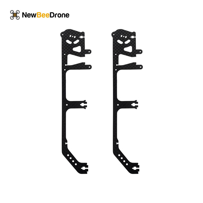 NewBeeDrone CinemAh Carbon Fiber Frame Replacement Parts  - Main Plate, Side Plates, Motor Mounts, Etc.
