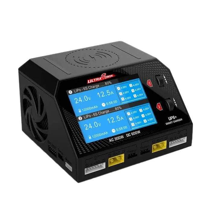 (AS-IS) UltraPower UP6+ 300W 16A 1-6S LiPo/LiHV Dual Channel AC/DC Smart Charger (NO CABLES)