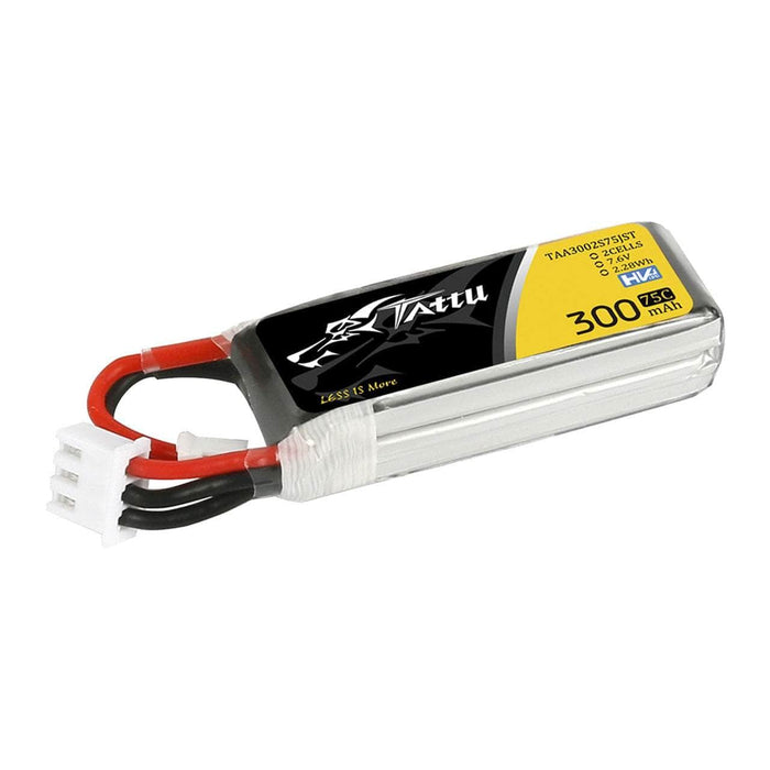 Tattu 7.6v 2S 300mAh 75C LiPo Micro Battery - JST