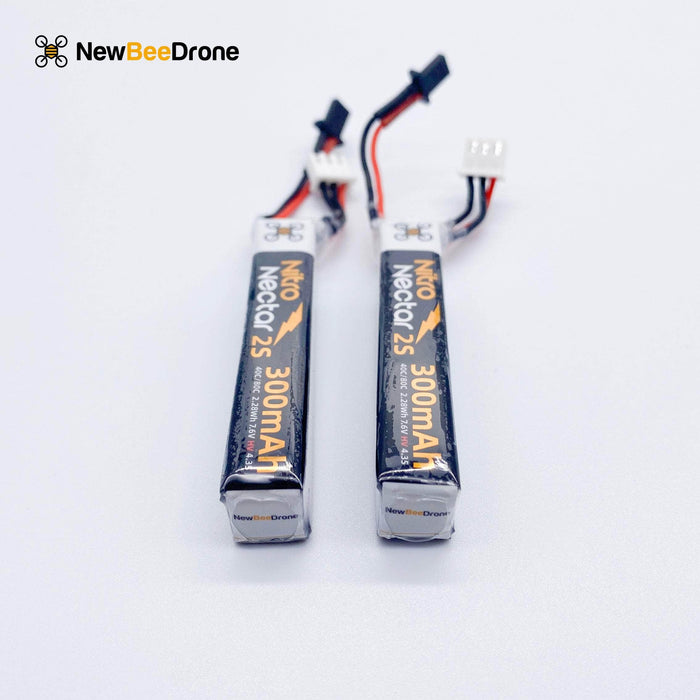 NewBeeDrone Nitro Nectar Gold 300mAh 2S HV LiPo Battery with GNB27 (2 Battery)