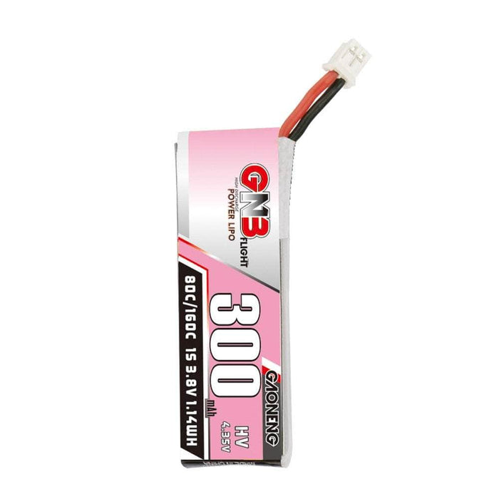 Gaoneng GNB 3.8V 1S 300mAh 80C LiHV Whoop/Micro Battery w/ Cabled - PH2.0