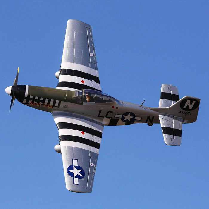 E-flite RC Airplane P-51D Mustang 1.2m BNF Basic with AS3X and Safe Select, EFL8950