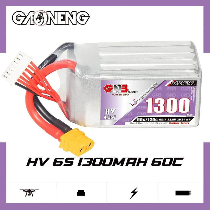 Gaoneng GNB 22.8V 6S 1300mAh 60C LiHV Battery - XT60