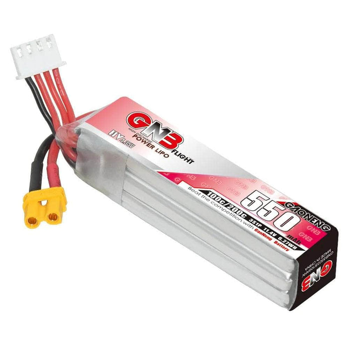 Gaoneng GNB 11.4V 3S 550mAh 100C LiHV Micro Battery (Long Type) - XT30