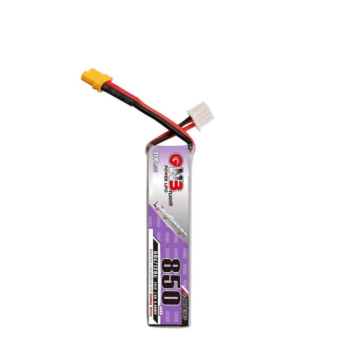 Gaoneng GNB 7.6V 2S 850mAh 60C LiHV Micro Battery (Long Type) - XT30