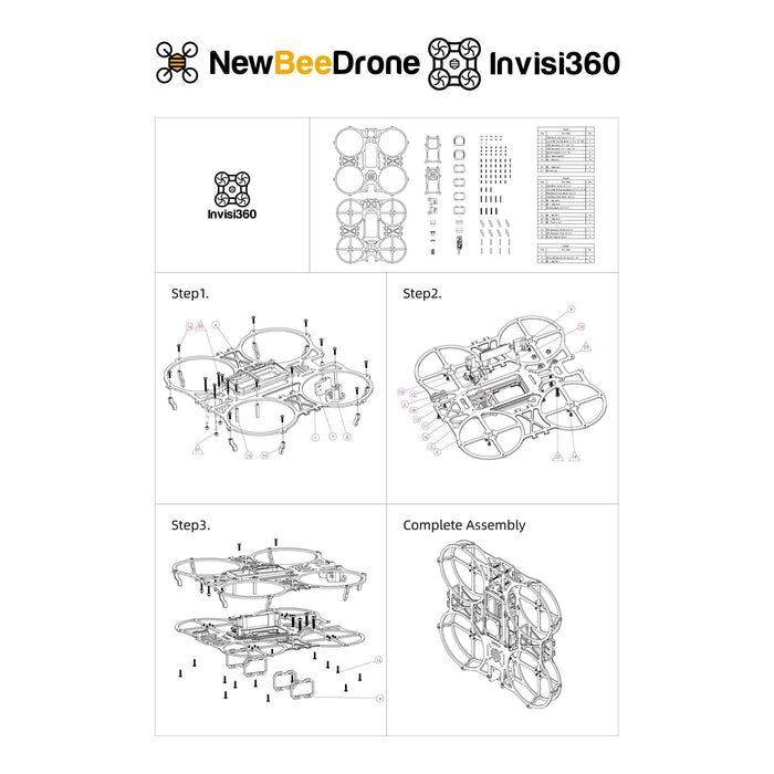 NewBeeDrone Invisi360 Cinewhoop Frame Kit