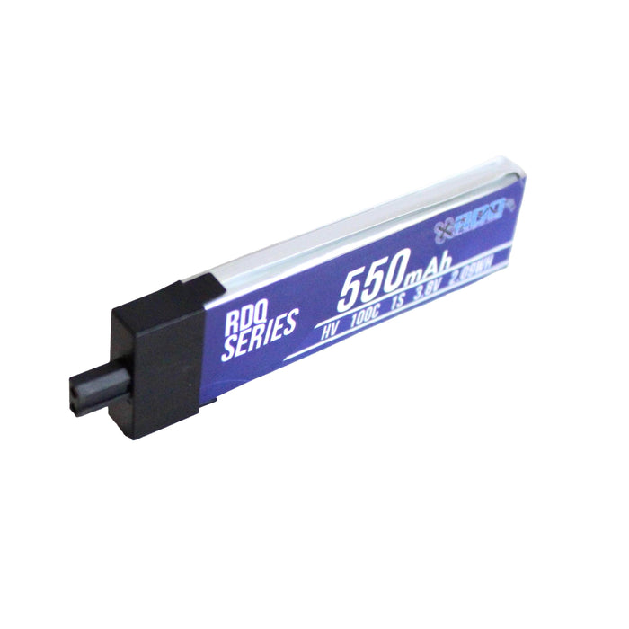 RDQ Series 3.8V 1S 550mAh 100C LiHV Whoop/Micro Battery - Plastic Head GNB27