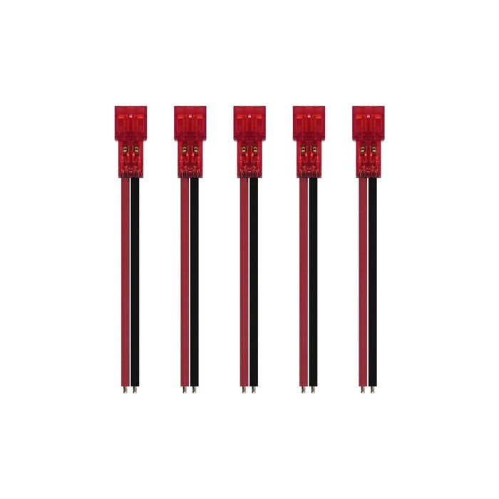 NewBeeDrone Nectar Pigtail Connector Gold Plated Solid Pin PH2.0 26AWG 45mm Red Battery Lead - 5 Pack