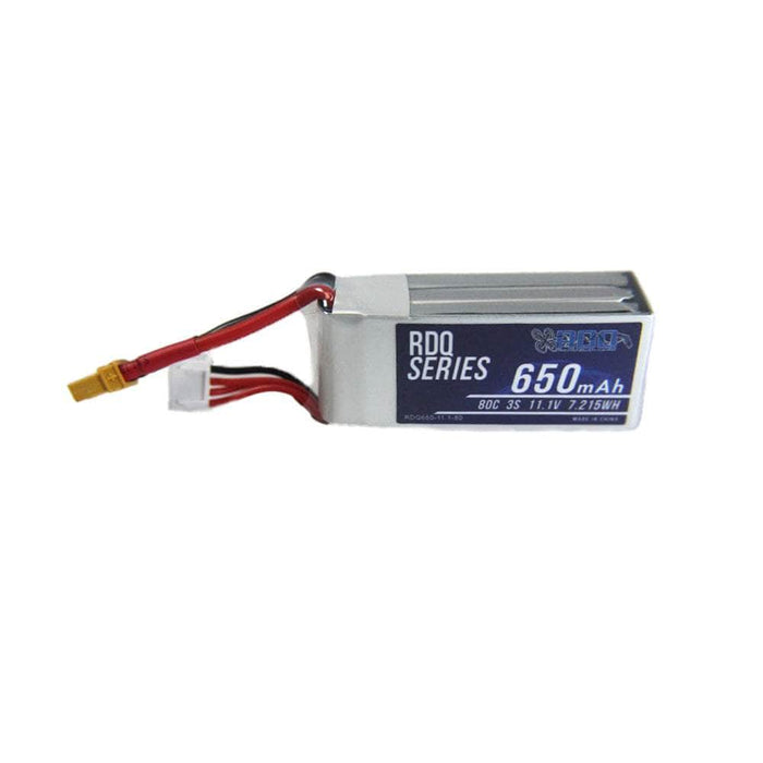 RDQ Series 11.1V 3S 650mAh 80C LiPo Micro Battery (Square Type) - XT30