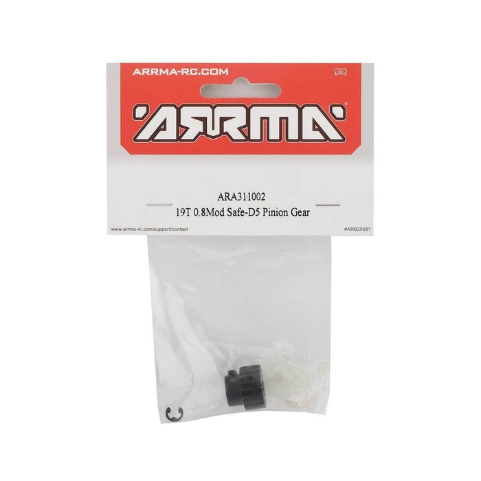 ARA311002, Arrma Safe-D5 Steel Mod 0.8 Pinion Gear (19T)