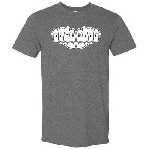 Fly Tribe Knuckle Tattoo T-Shirt - Dark Grey - Choose Your Size
