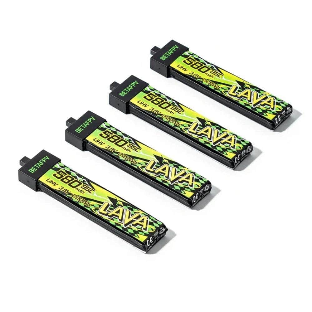 BETAFPV Battery BETAFPV LAVA II 580mAh 1S 95C LiHV Battery Pack (4 Pcs) - BT2.0