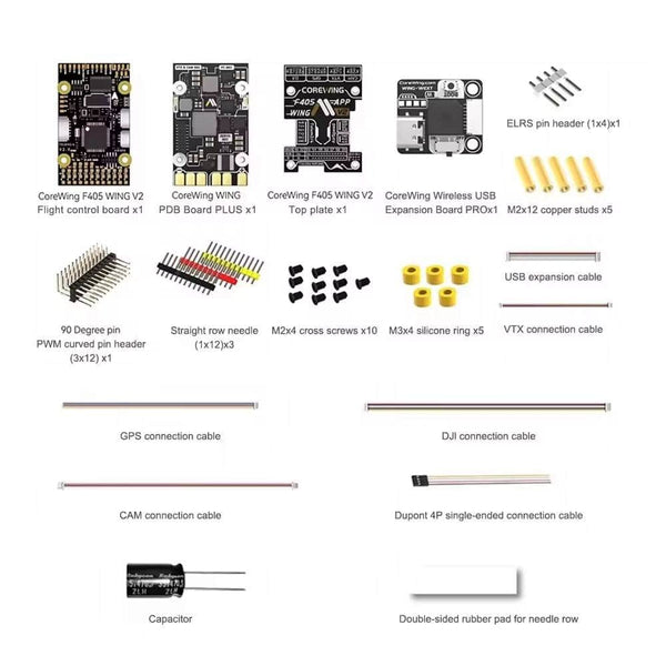CoreWing FC CoreWing F405 Wing V2 Flight Controller Stack