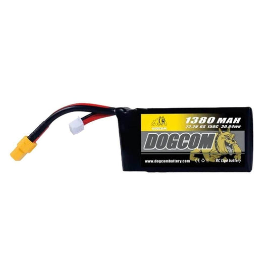 DOGCOM Battery DOGCOM 1380mAh 6S 22.2V 150C LiPo Battery - XT60