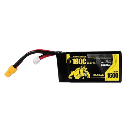 DOGCOM Battery DOGCOM 1600mAh 6S 22.2V 180C LiPo Battery - XT60