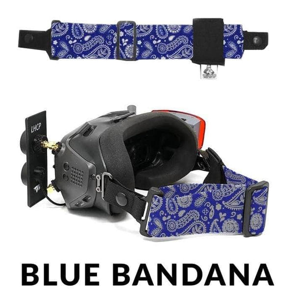 FATSTRAPS Goggle ACC HD Thick (Snap Loop) / Blue Bandana FatStraps 2" FPV Goggle Strap for Fatshark, Walksnail or DJI - Choose Your Style